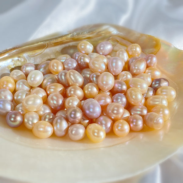 Rice shaped Loose pearl 8-9mm AAA 50 pics(Mix Color)(drilled or no drilled) - pearlsclam