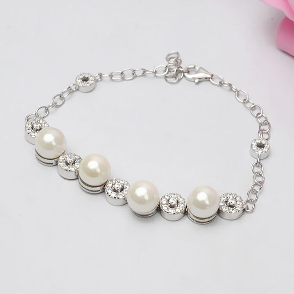 S925 Sterling Silver 4 holders Bracelet Pearl Holder (Doesn't include pearl) - pearlsclam